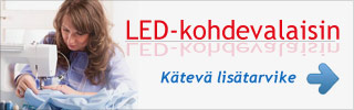 LED-kohdevalaisin kaikkiin ompelukoneiisiin ja saumureihin